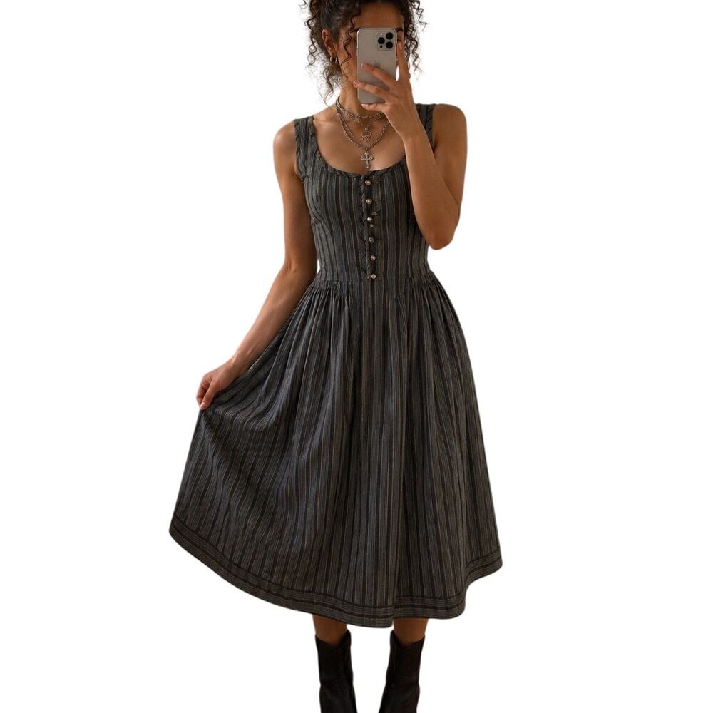 Vintage Hansi Trachten Traditional German Dirndl Style Dress Size 38 S M